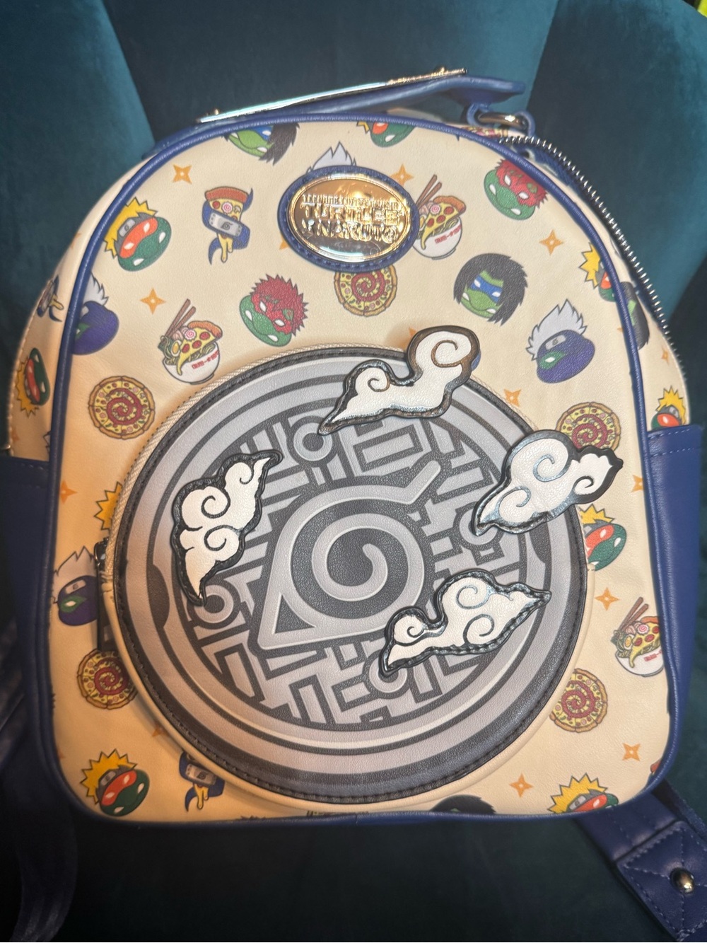 Loungefly Naturo X TMNT Nickelodeon Mini Backpack with Iconic Spiral Patch 🧡 - Picture 7 of 8